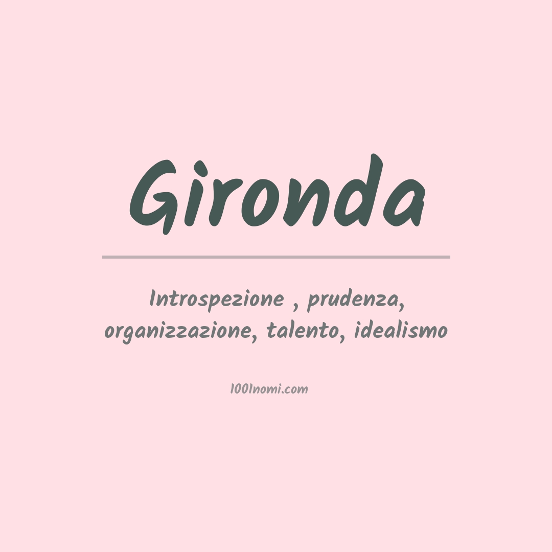 Significato del nome Gironda