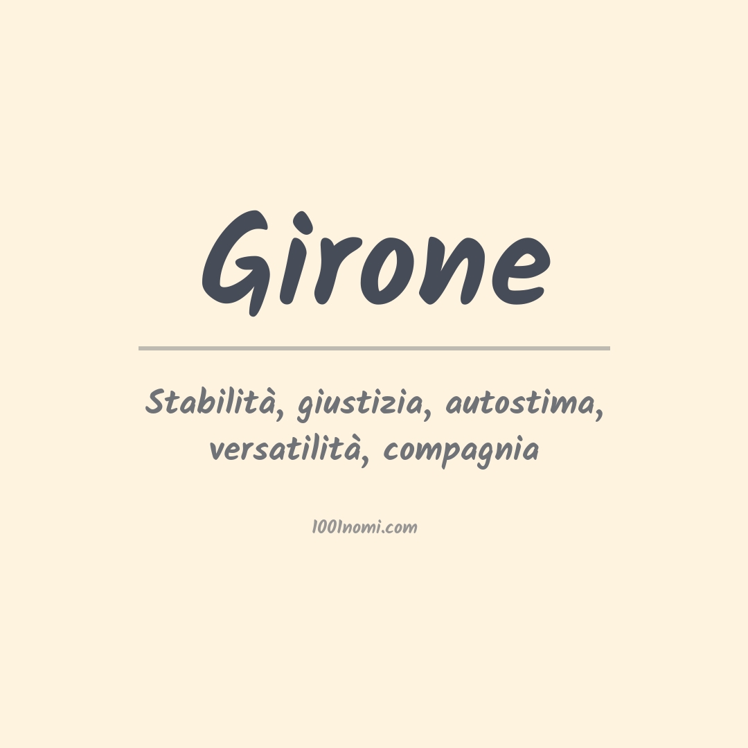 Significato del nome Girone