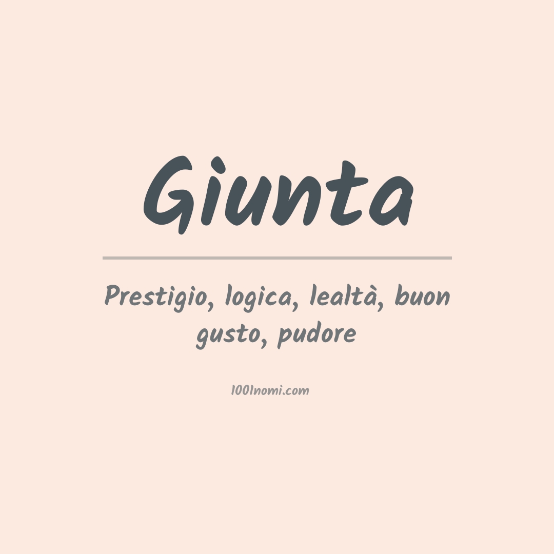 Significato del nome Giunta