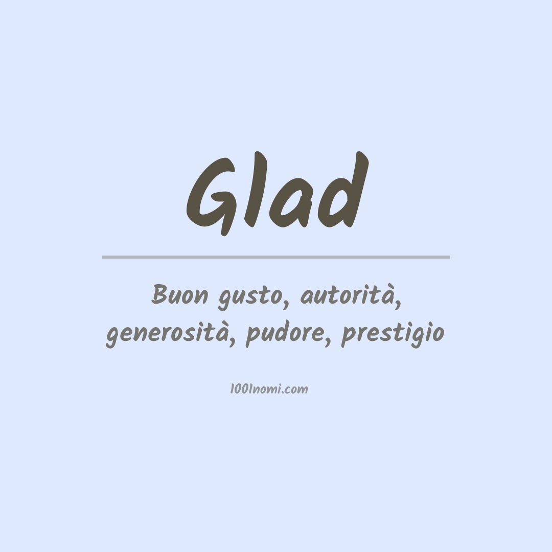 Significato del nome Glad