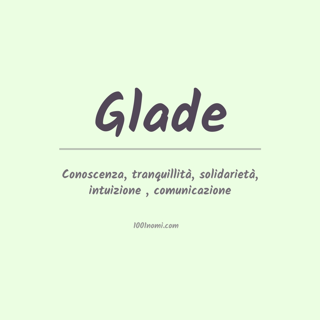 Significato del nome Glade