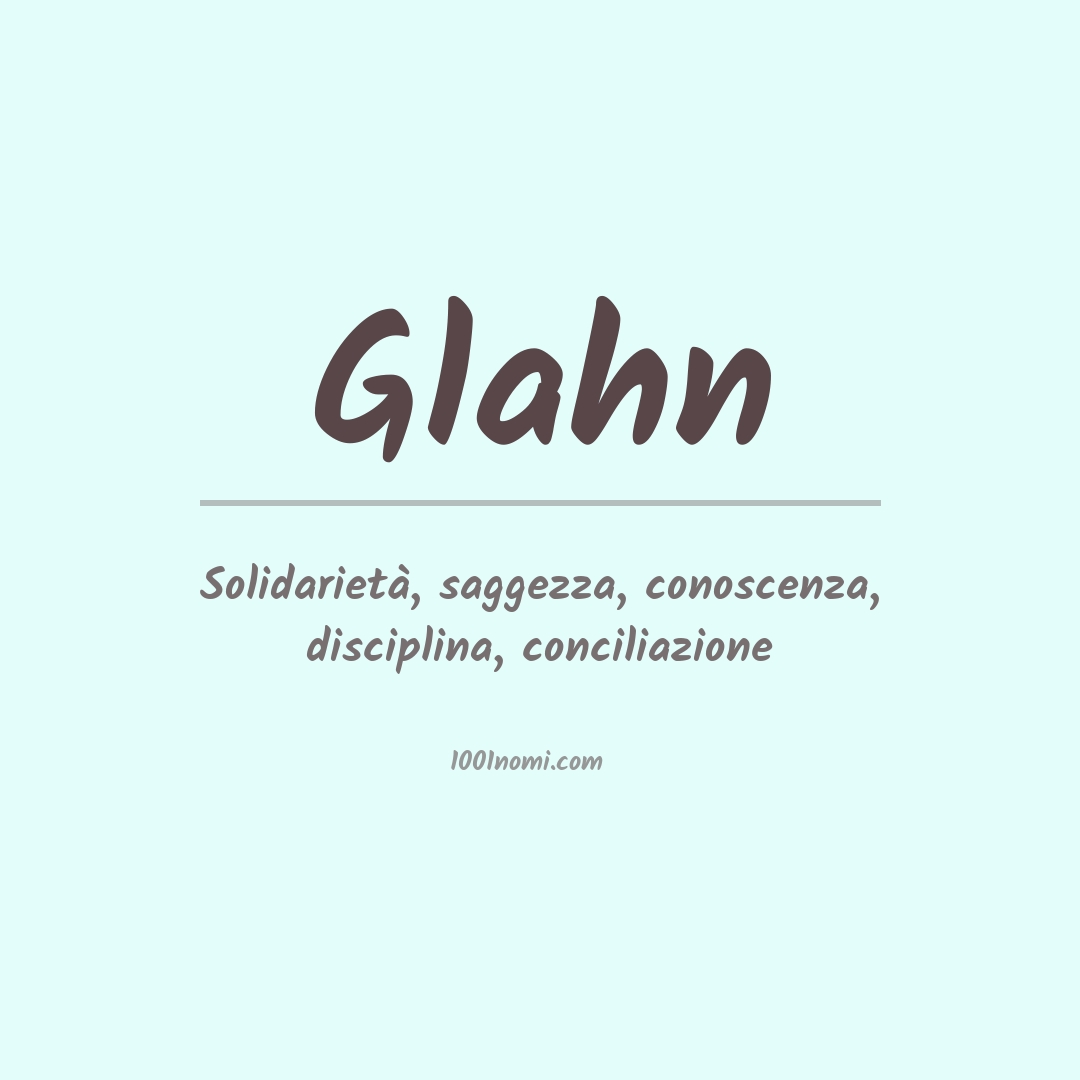 Significato del nome Glahn