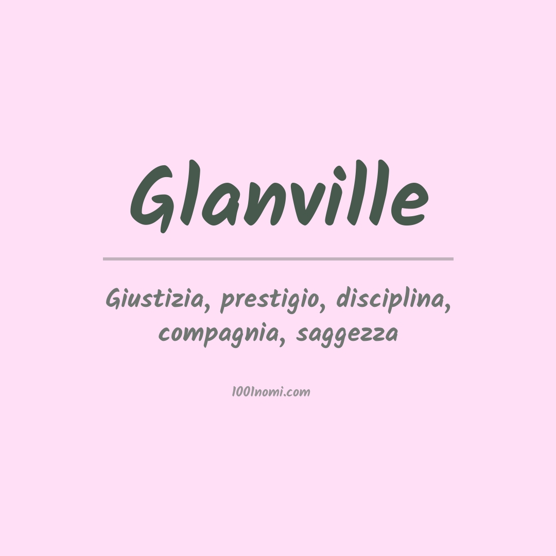 Significato del nome Glanville