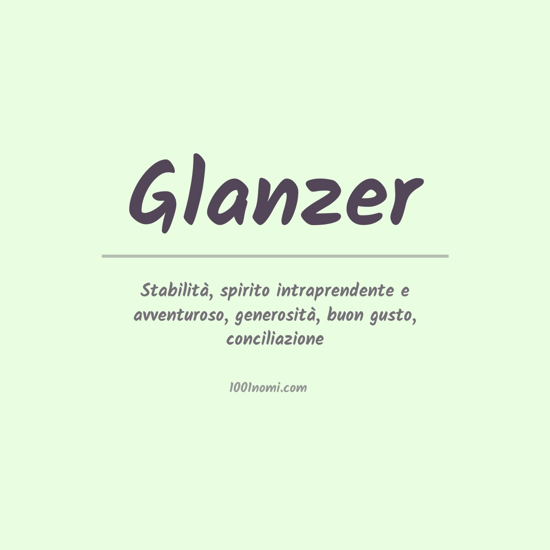 Significato del nome Glanzer