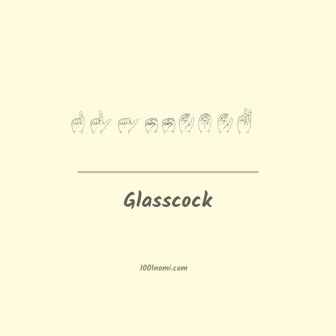 Glasscock nella lingua dei segni