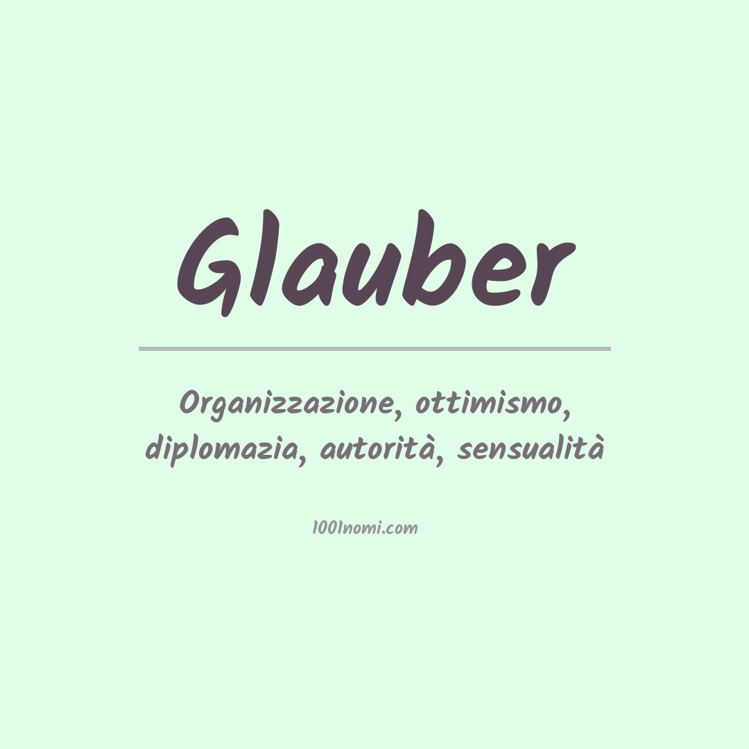 Significato del nome Glauber