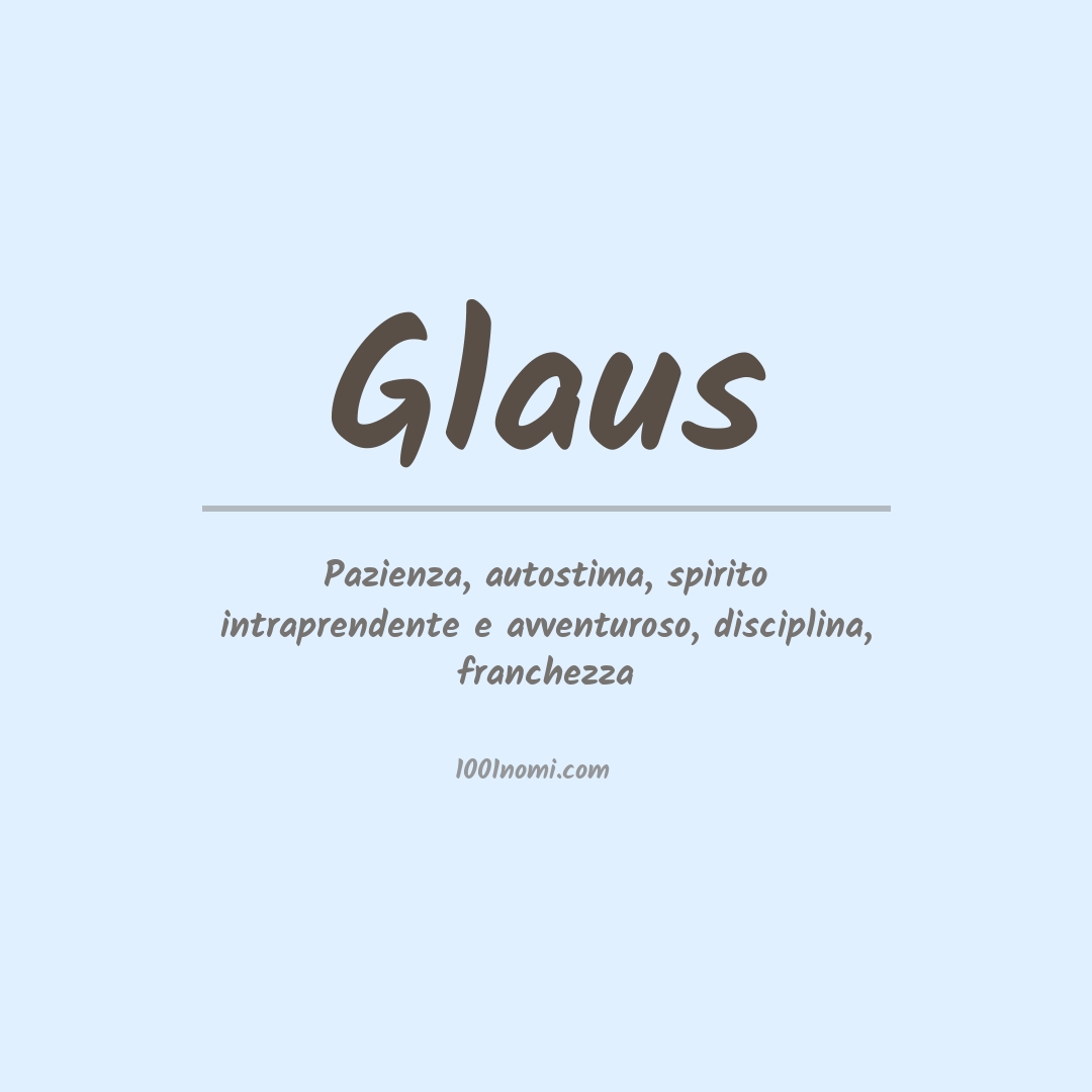 Significato del nome Glaus