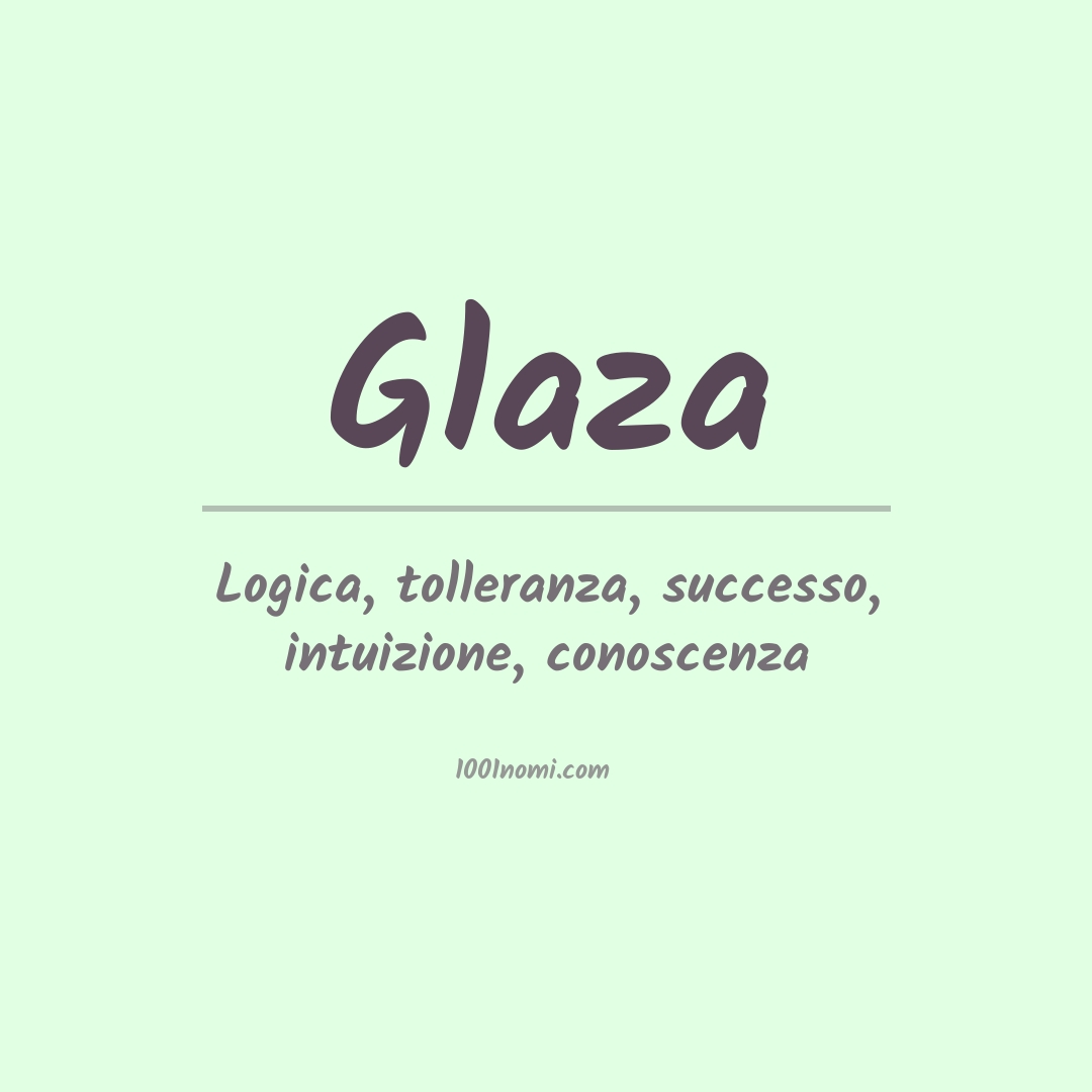 Significato del nome Glaza