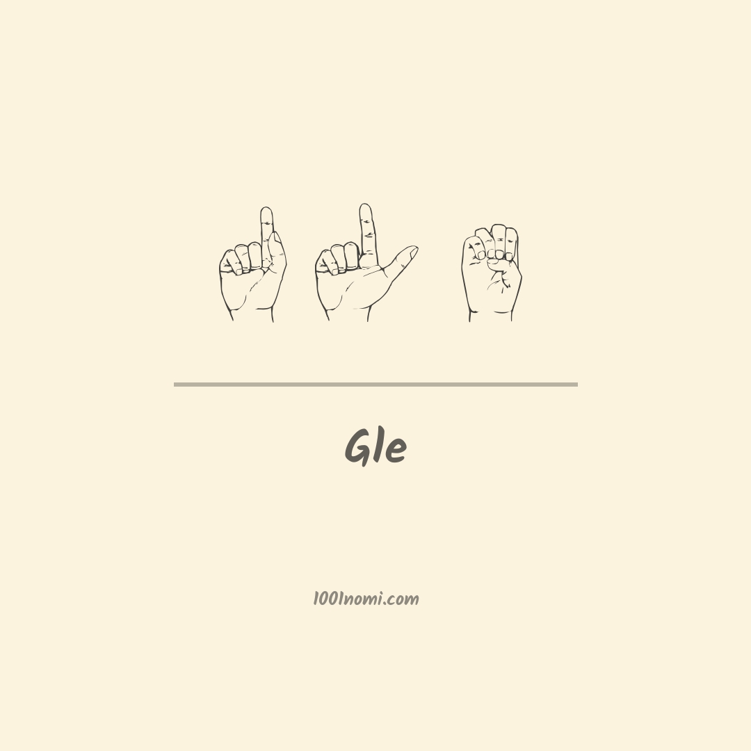 Gle nella lingua dei segni