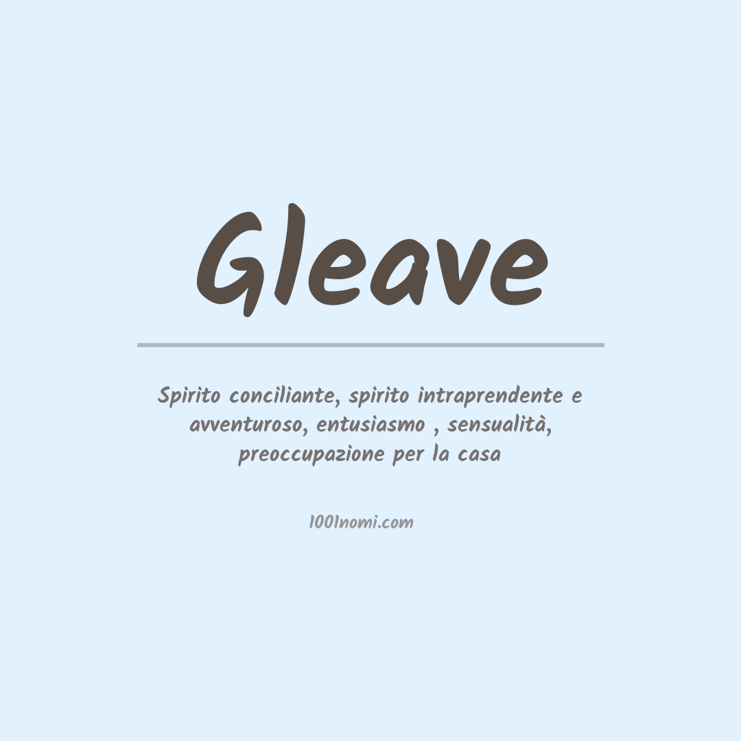 Significato del nome Gleave