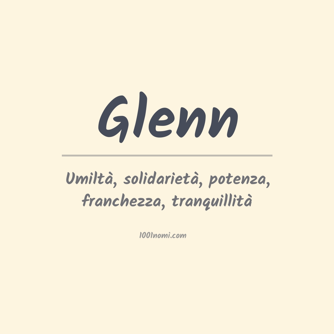 Significato del nome Glenn