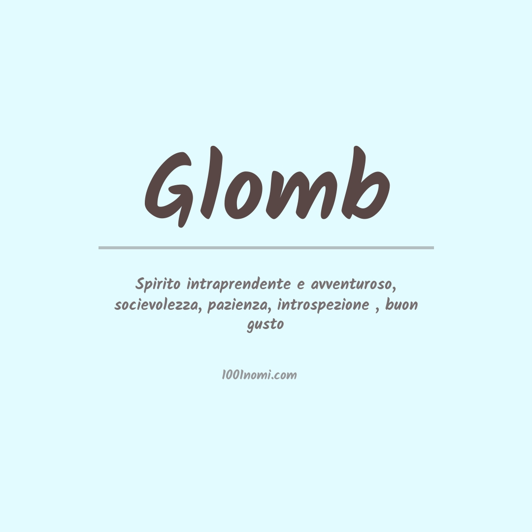 Significato del nome Glomb