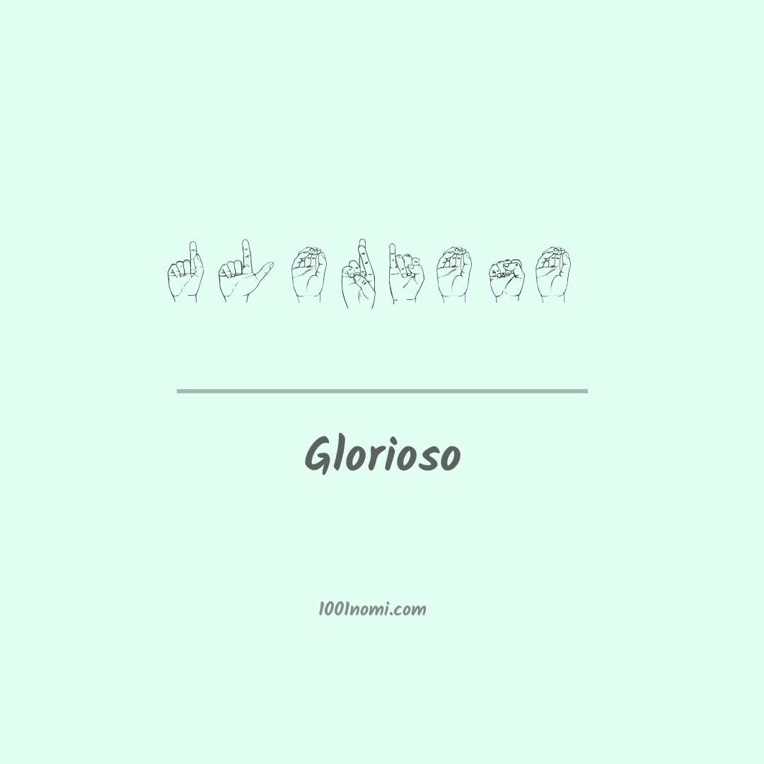 Glorioso nella lingua dei segni