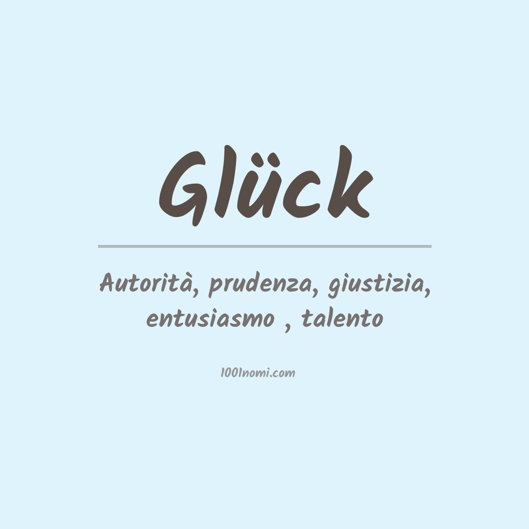 Significato del nome Glück