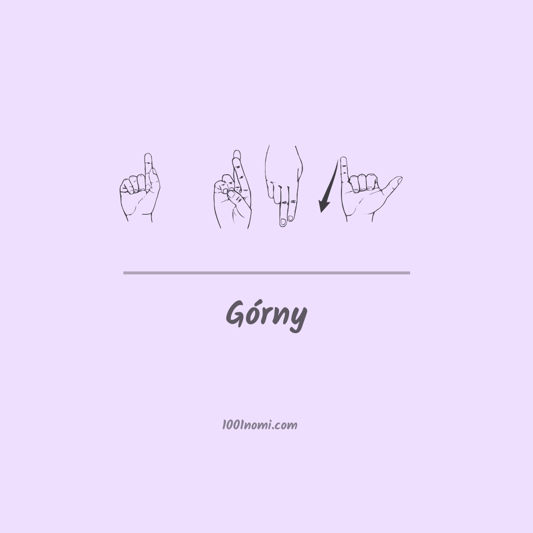 Górny nella lingua dei segni