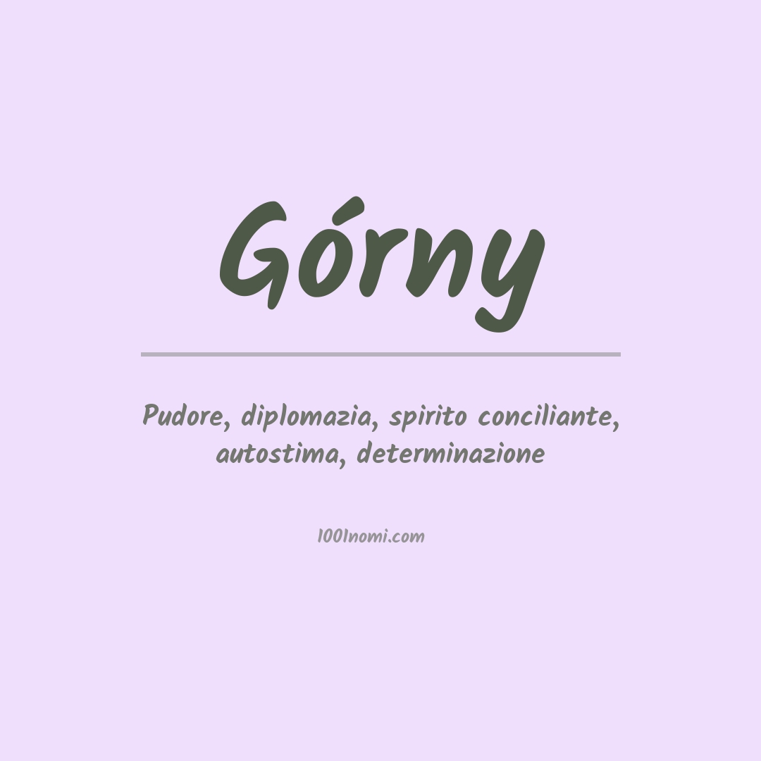 Significato del nome Górny