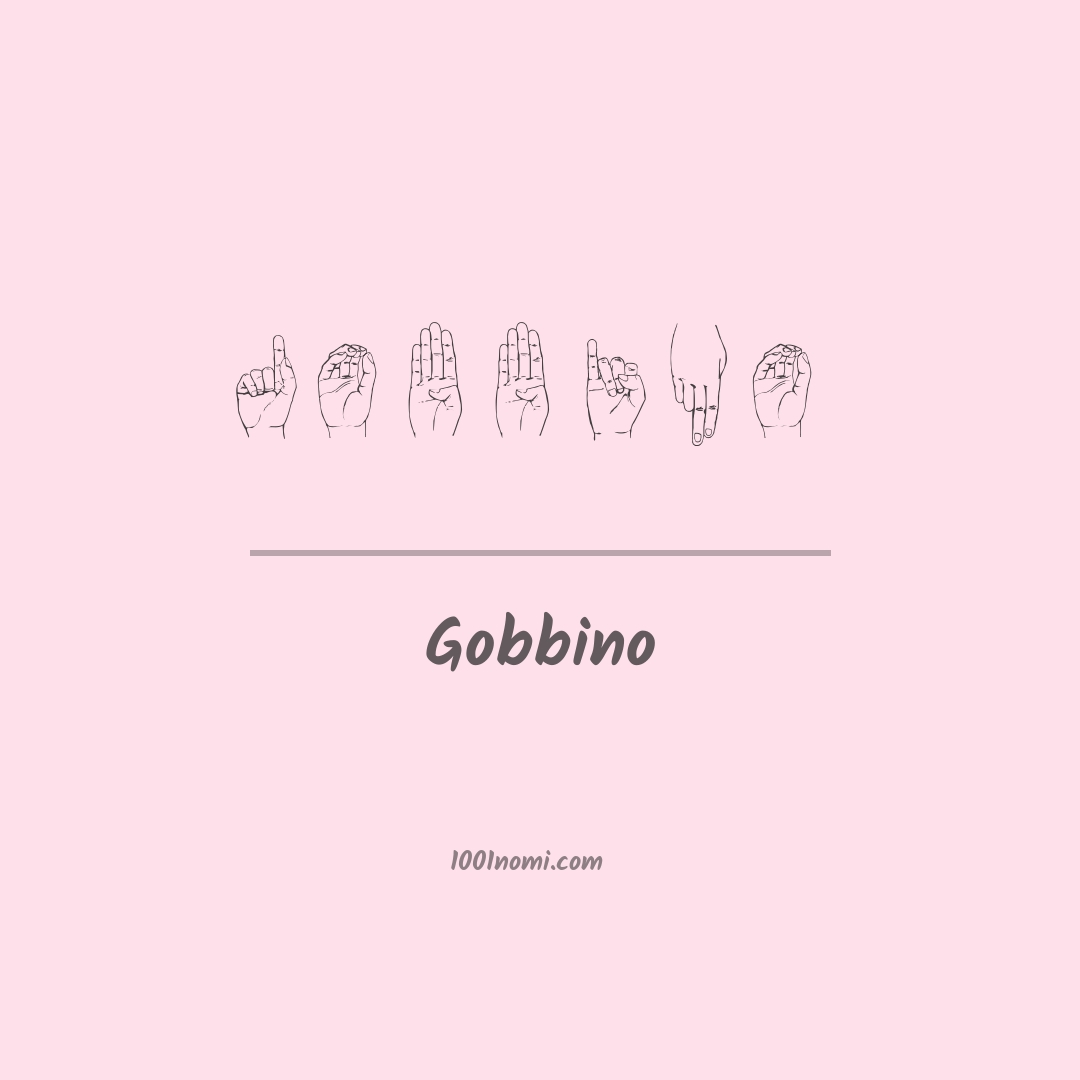 Gobbino nella lingua dei segni