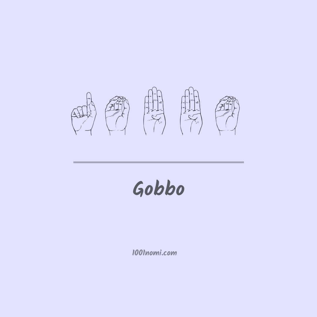 Gobbo nella lingua dei segni