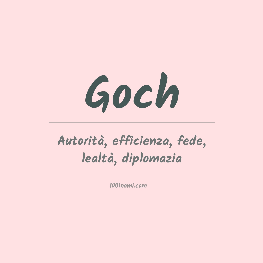 Significato del nome Goch