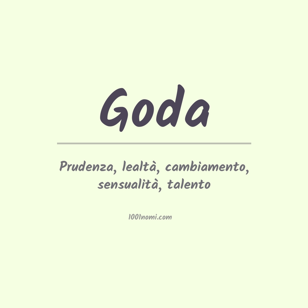Significato del nome Goda