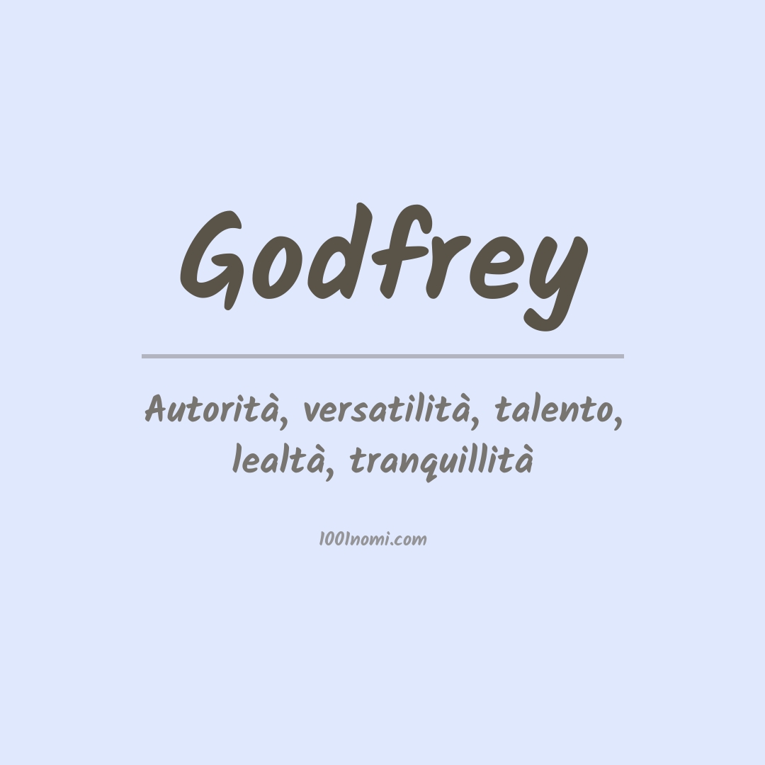 Significato del nome Godfrey