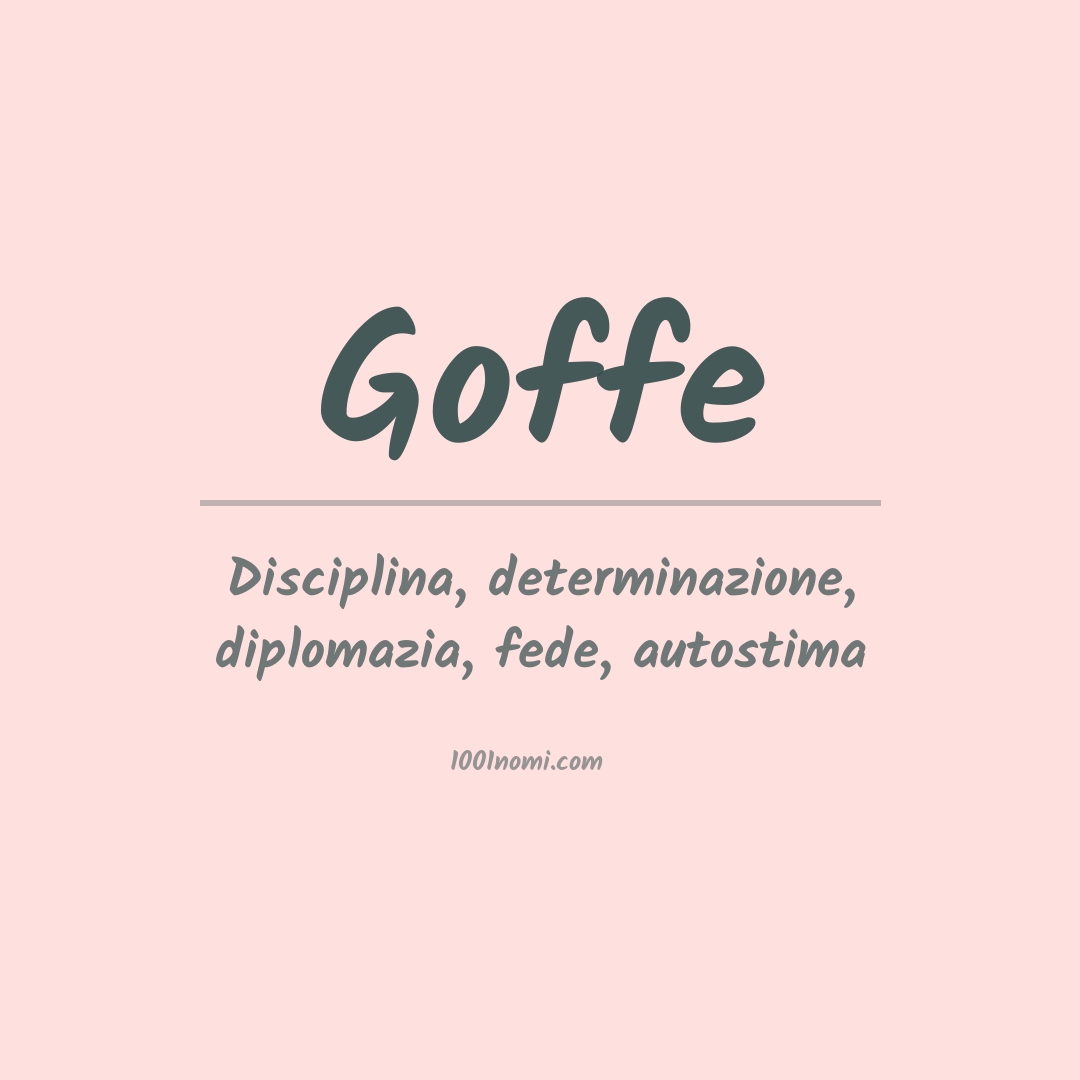 Significato del nome Goffe