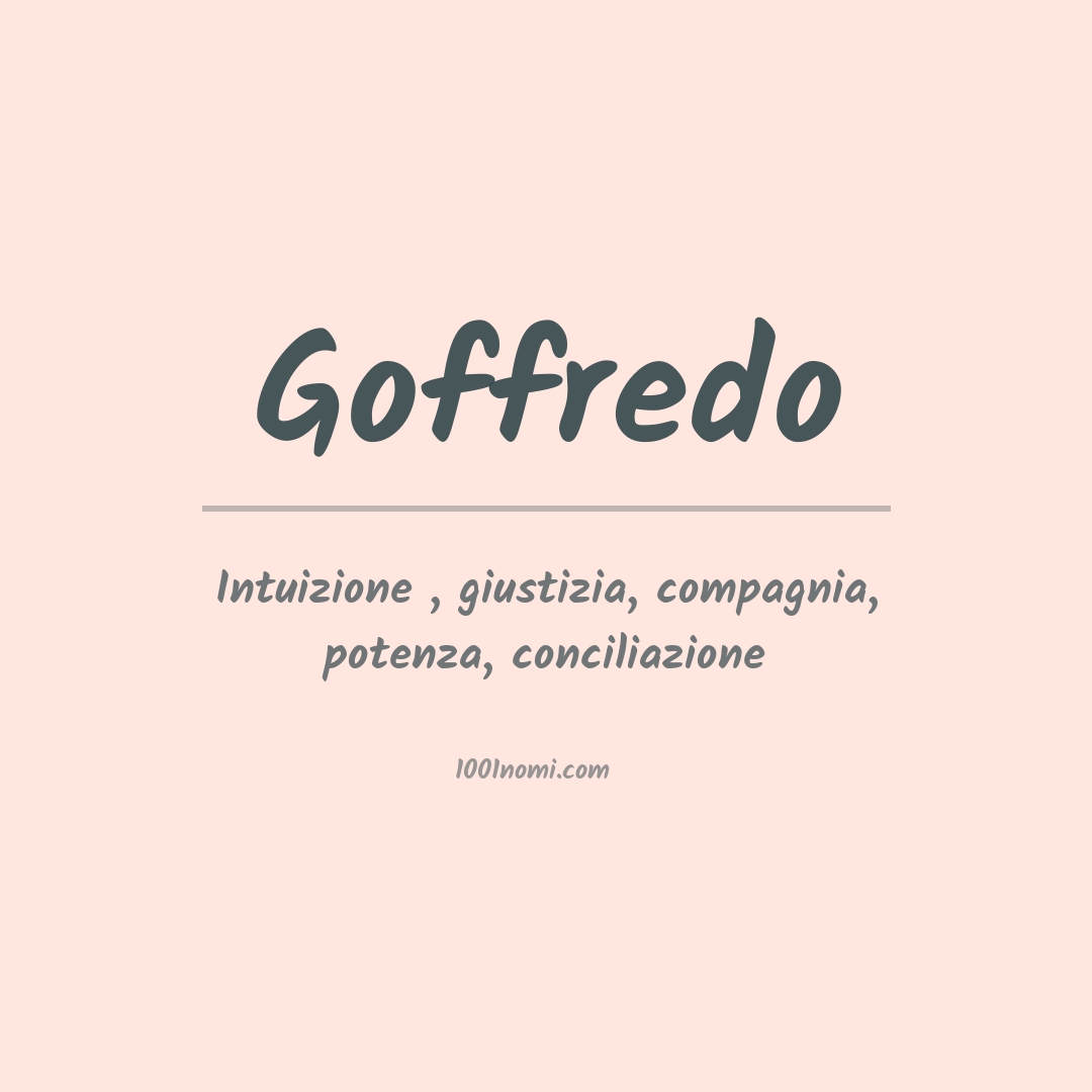 Significato del nome Goffredo