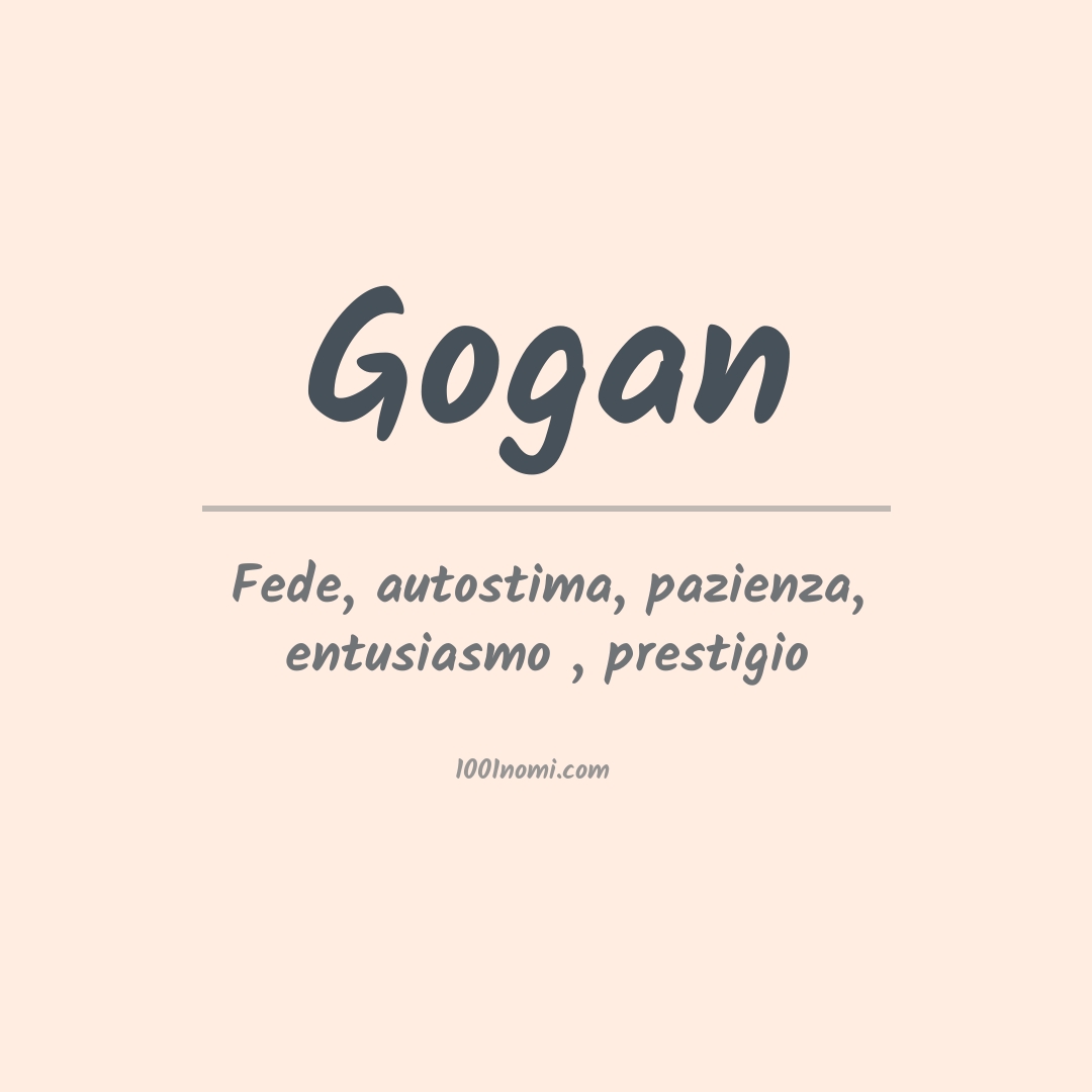 Significato del nome Gogan