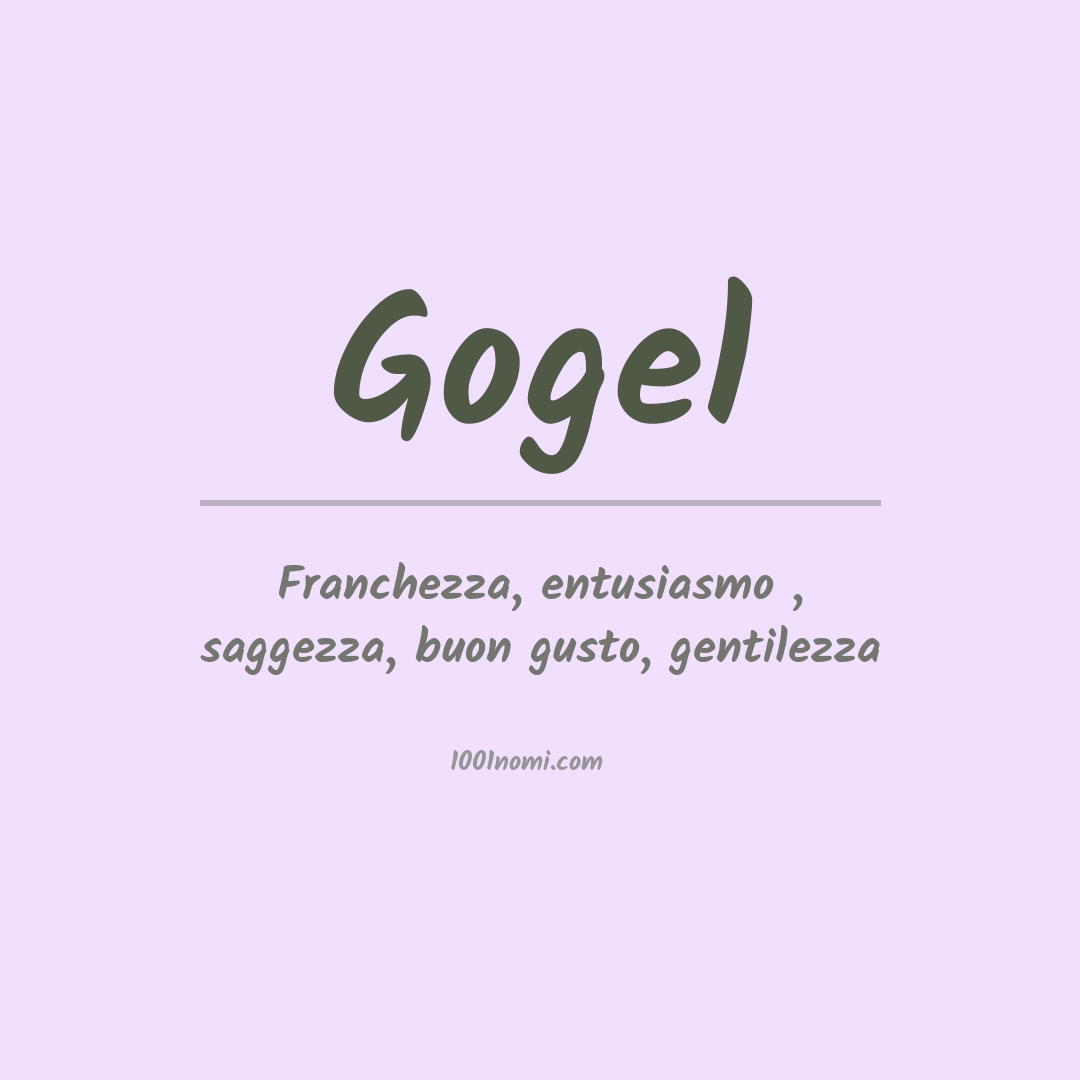 Significato del nome Gogel