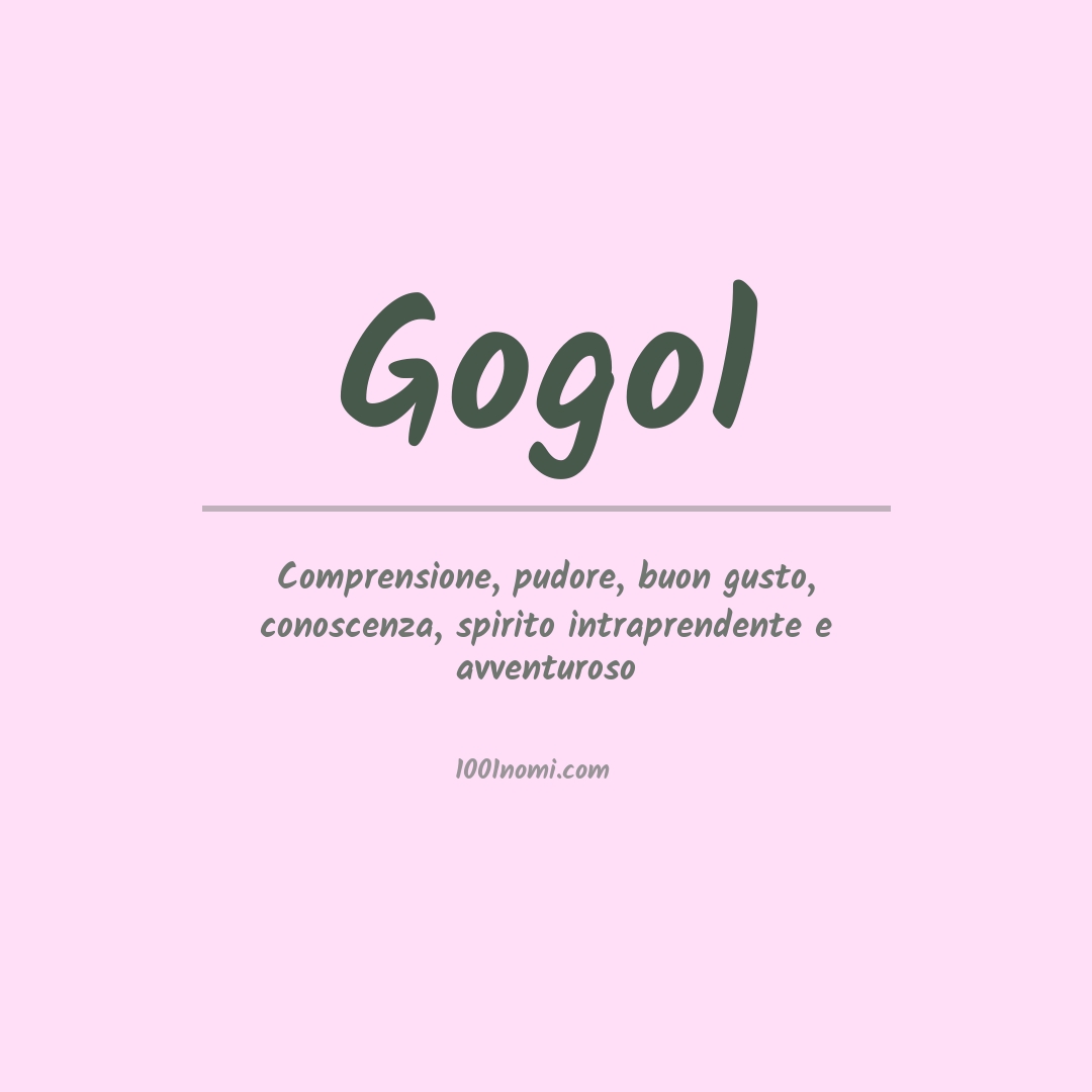 Significato del nome Gogol