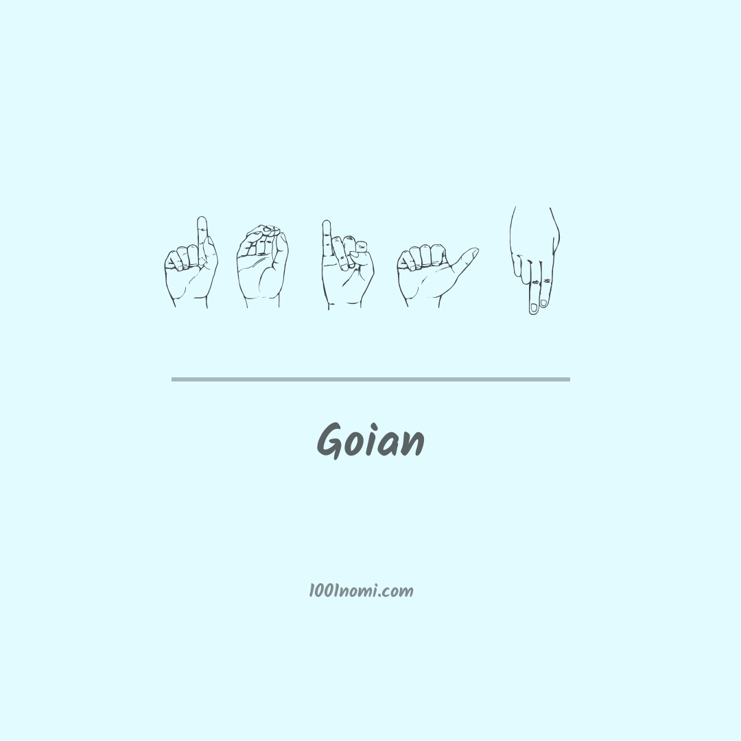 Goian nella lingua dei segni
