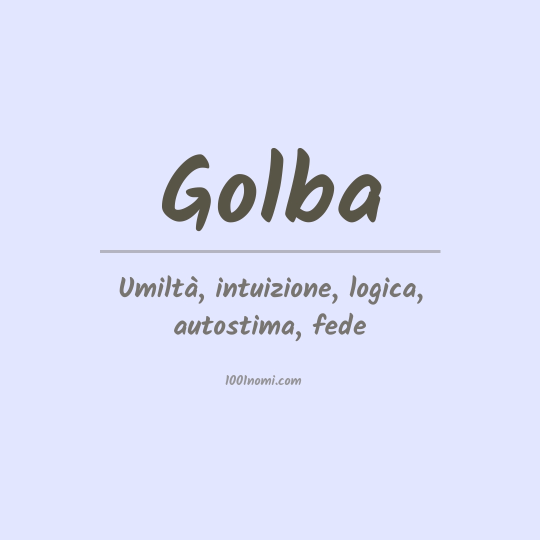 Significato del nome Golba