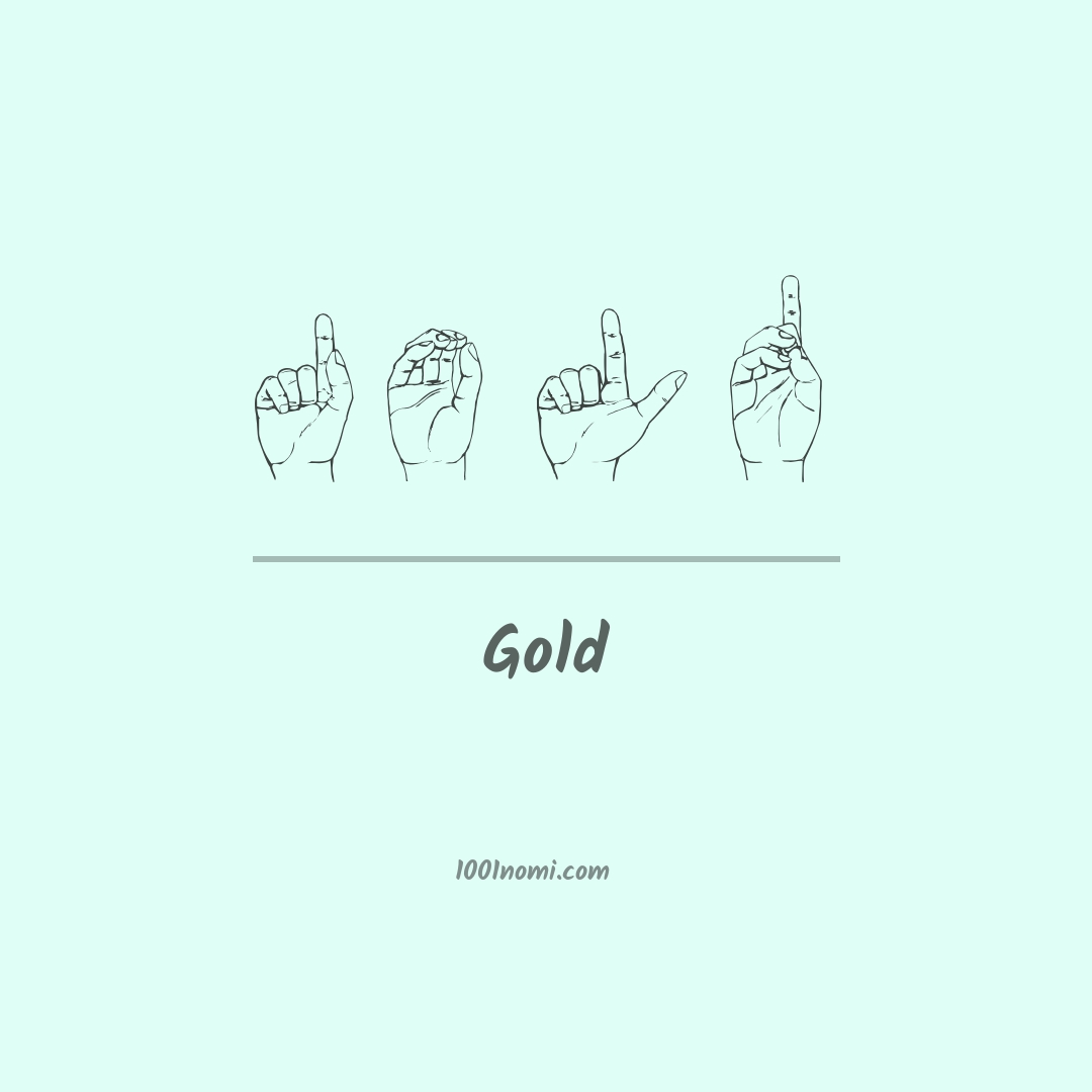 Gold nella lingua dei segni