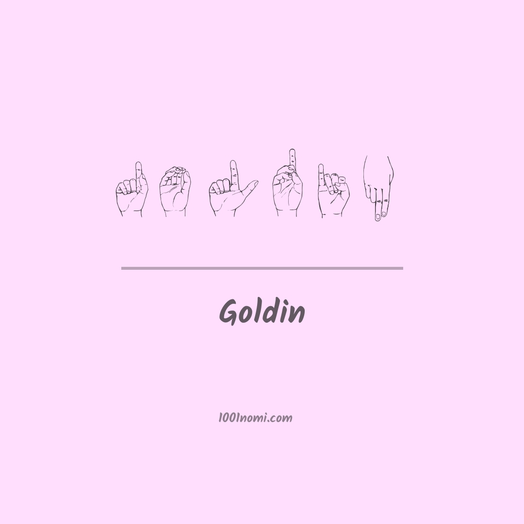 Goldin nella lingua dei segni Goldin nella lingua dei segni