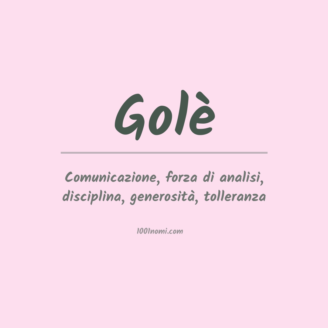 Significato del nome Golè