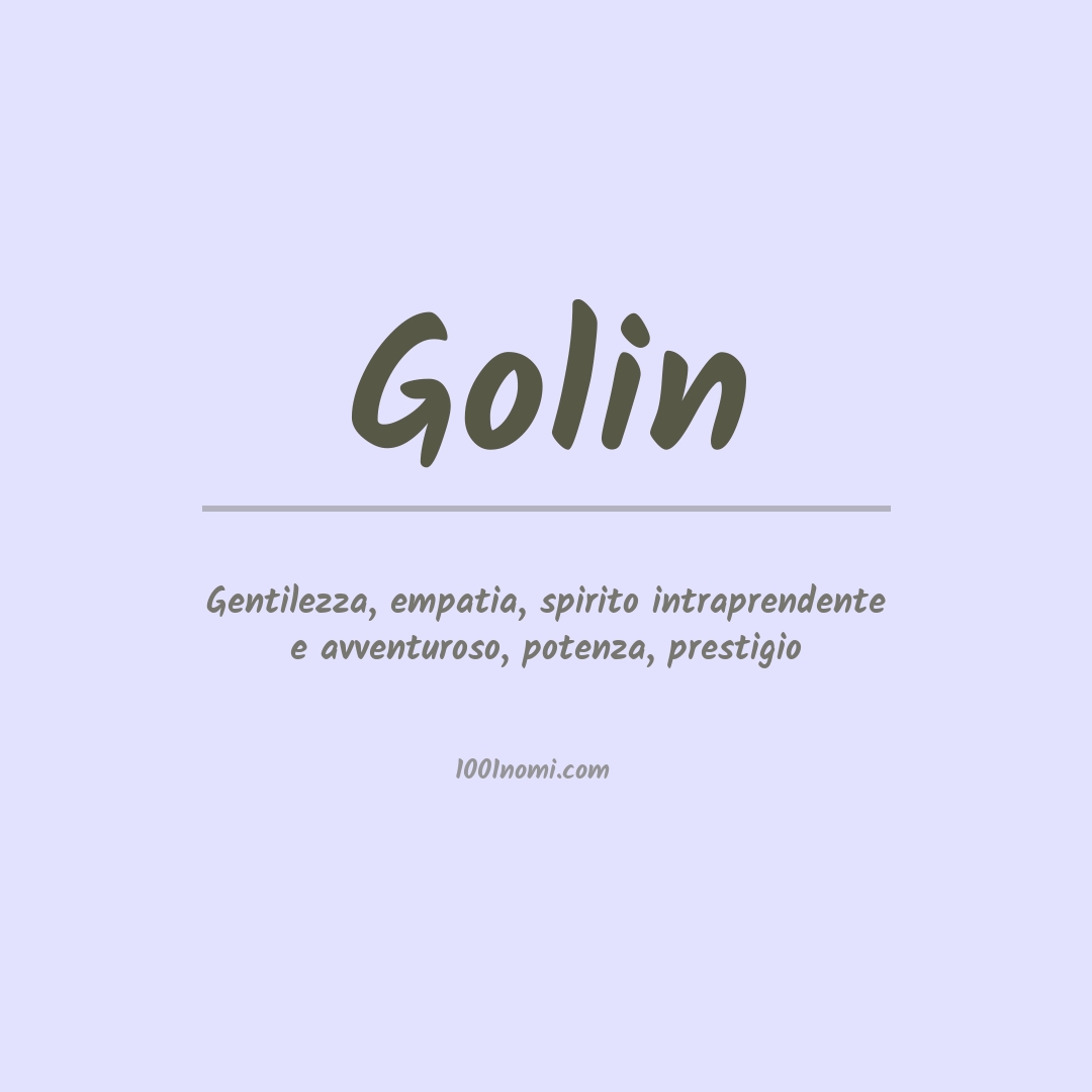 Significato del nome Golin