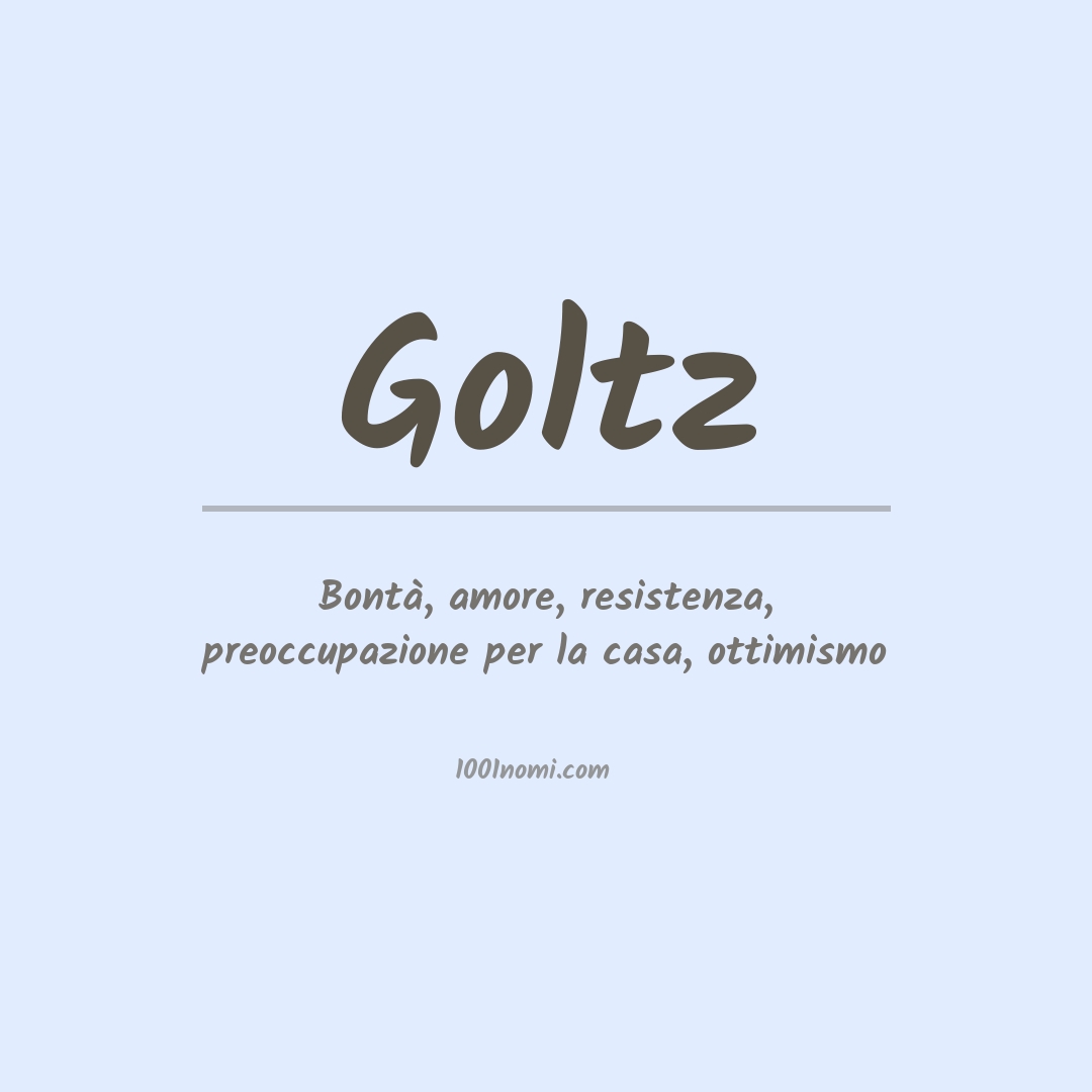 Significato del nome Goltz