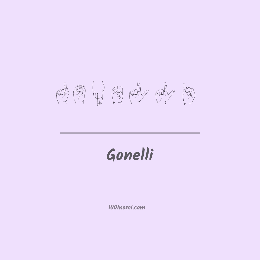 Gonelli nella lingua dei segni