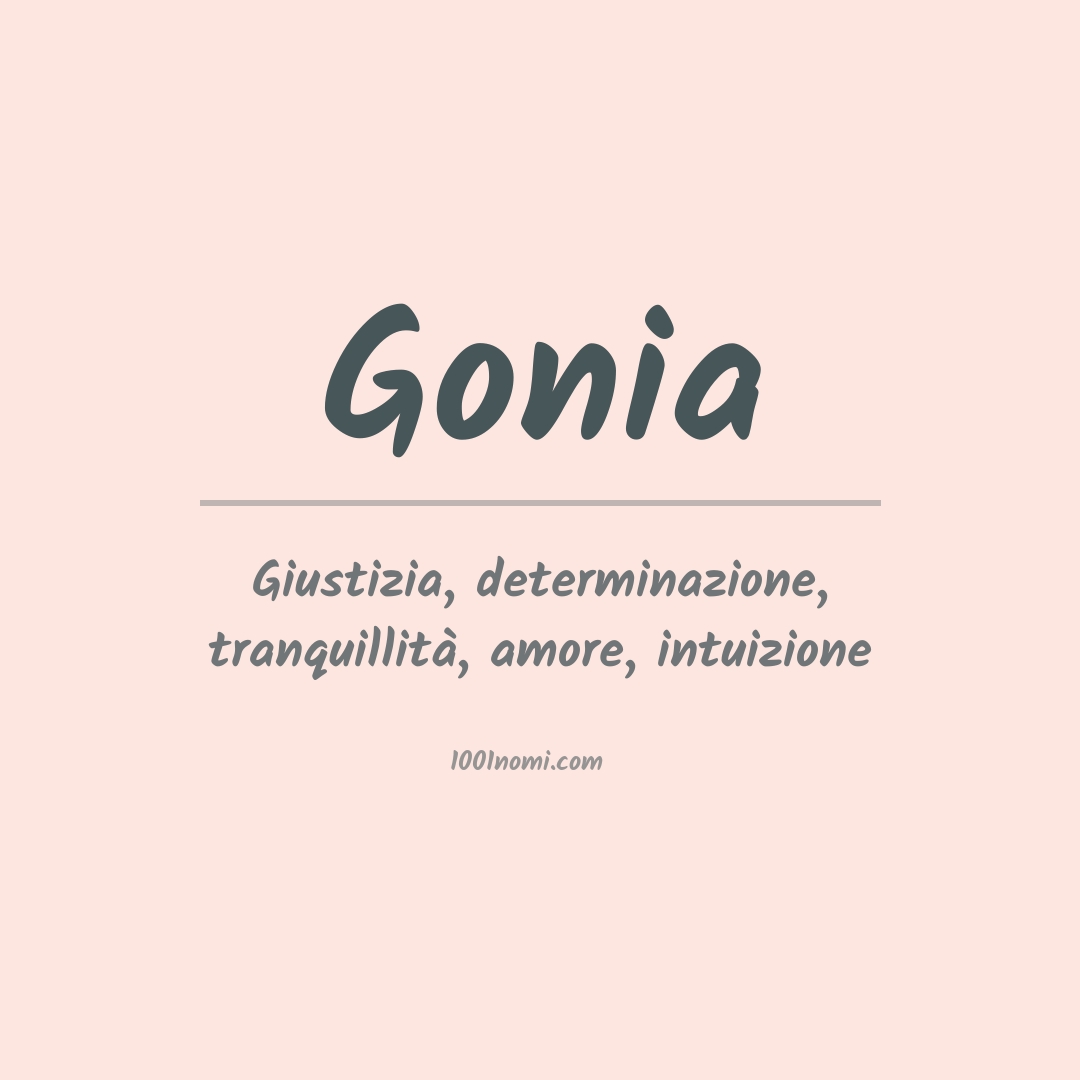 Significato del nome Gonia