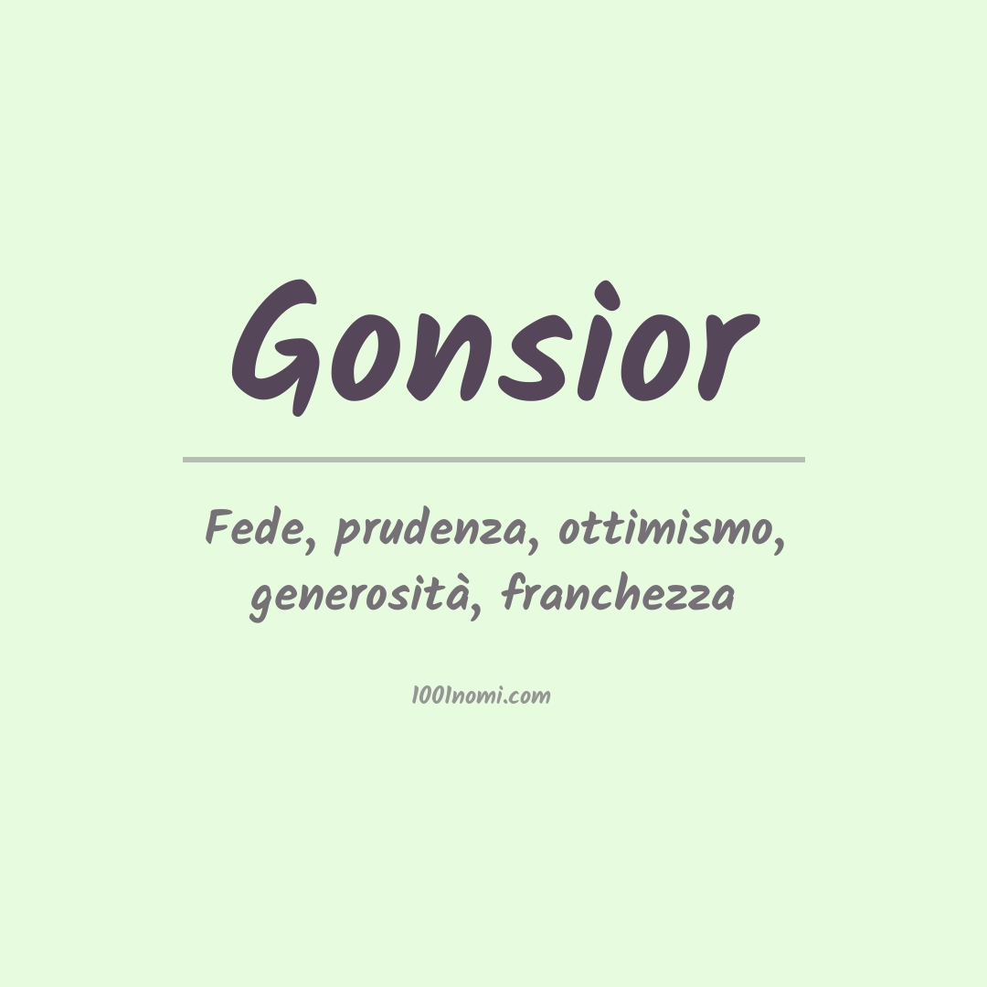 Significato del nome Gonsior Significato del nome Gonsior