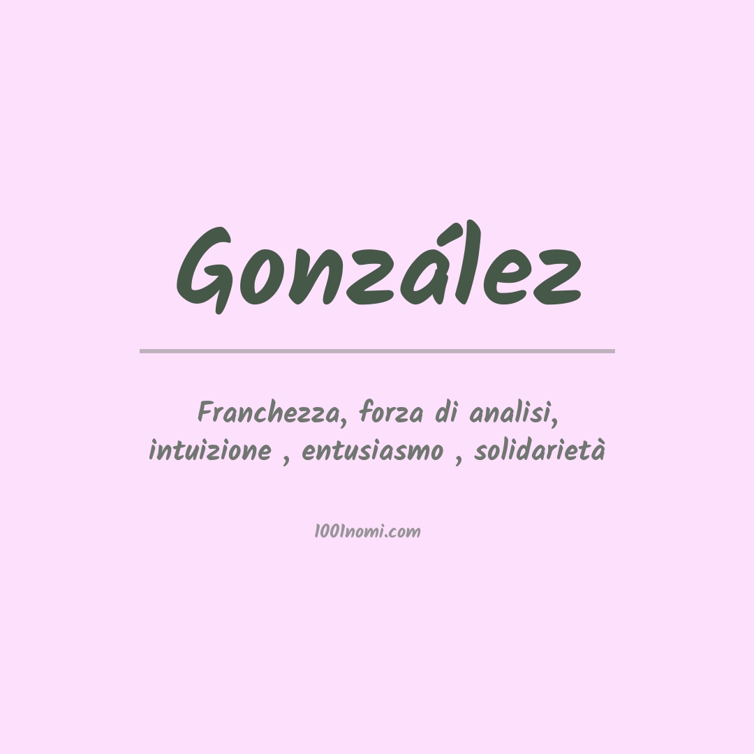 Significato del nome González