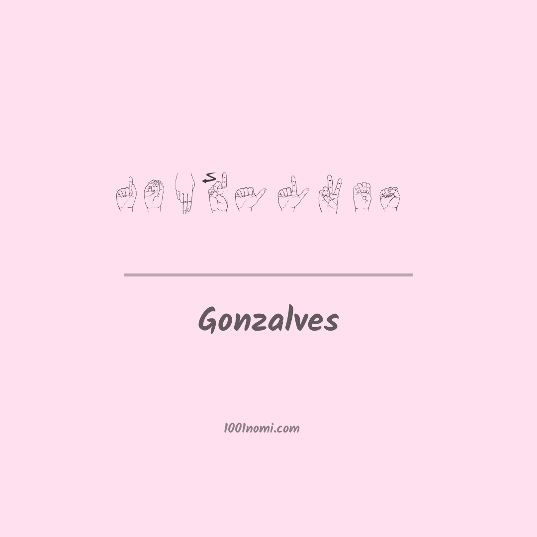 Gonzalves nella lingua dei segni Gonzalves nella lingua dei segni