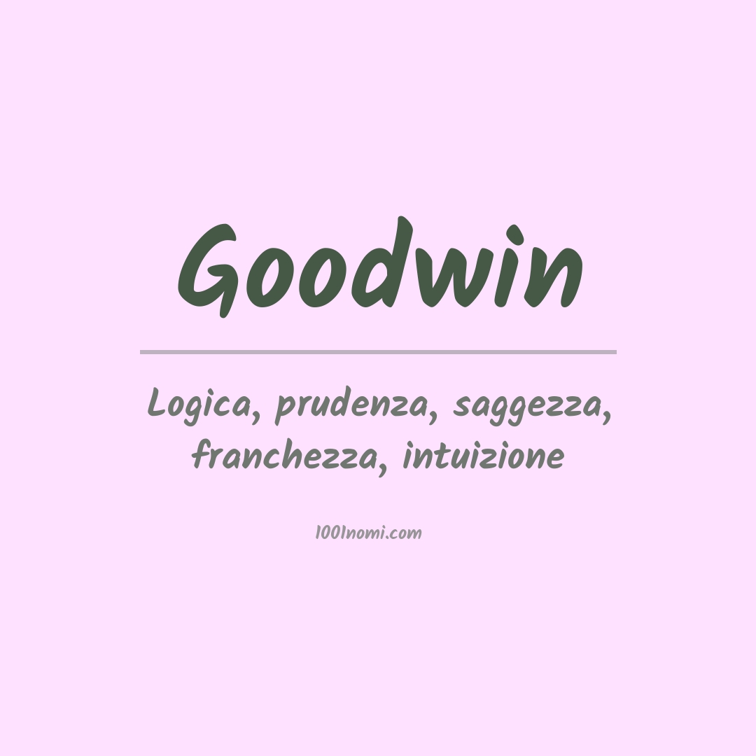 Significato del nome Goodwin