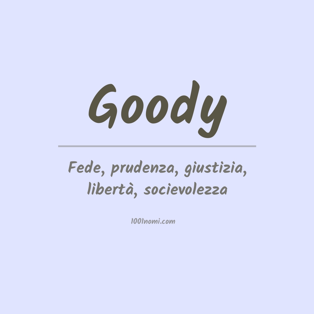 Significato del nome Goody