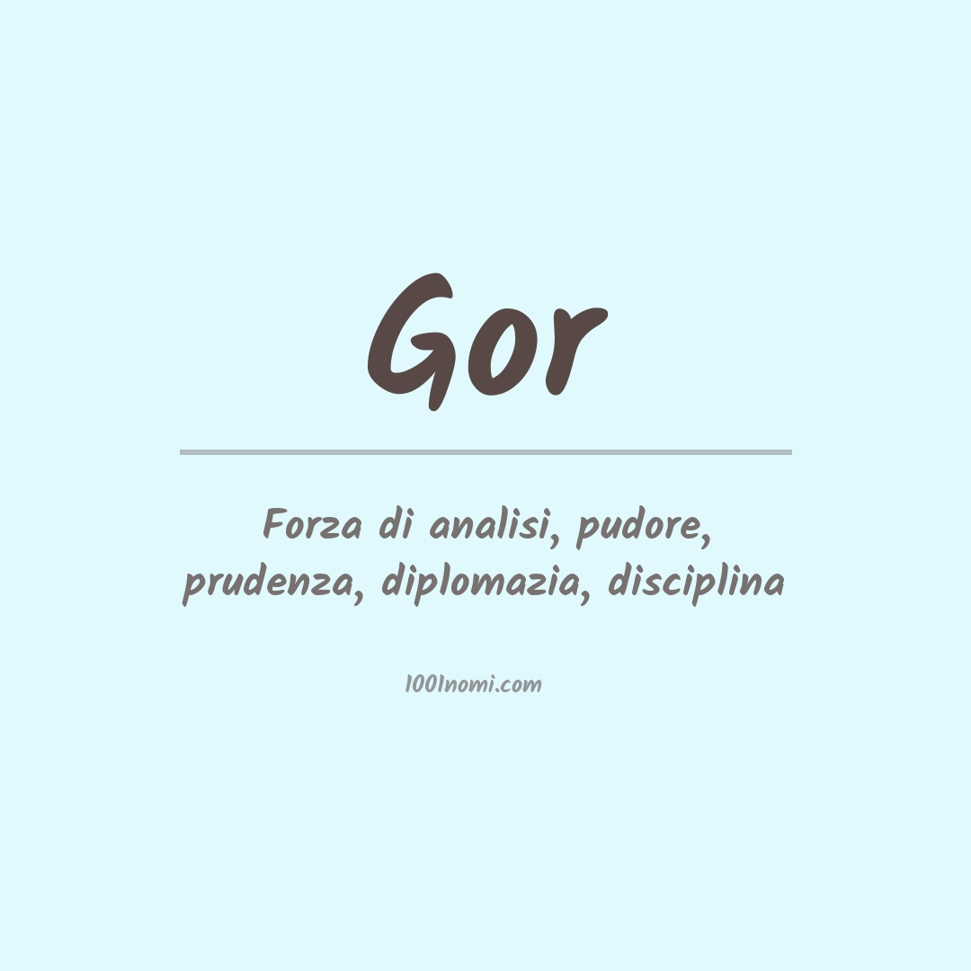 Significato del nome Gor