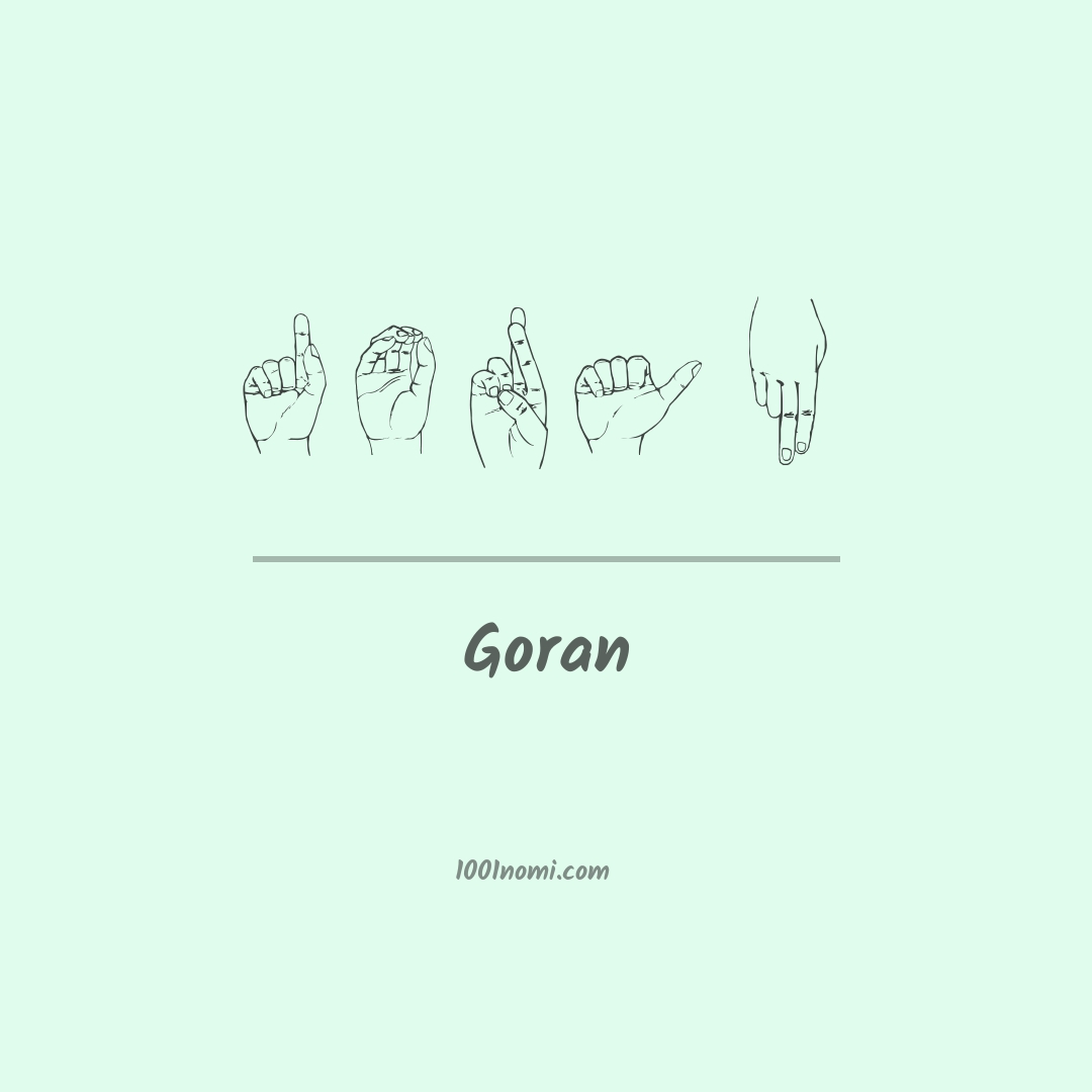 Goran nella lingua dei segni