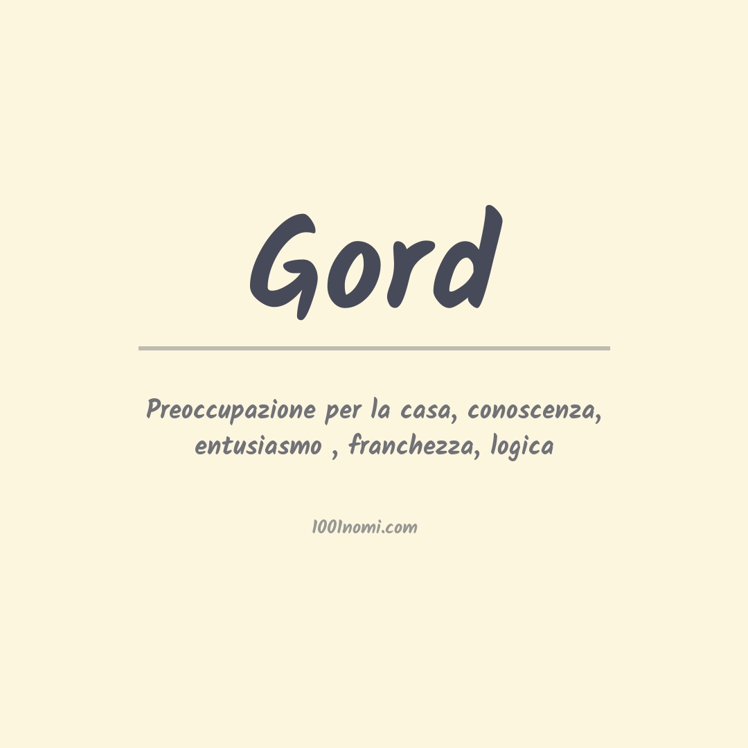 Significato del nome Gord