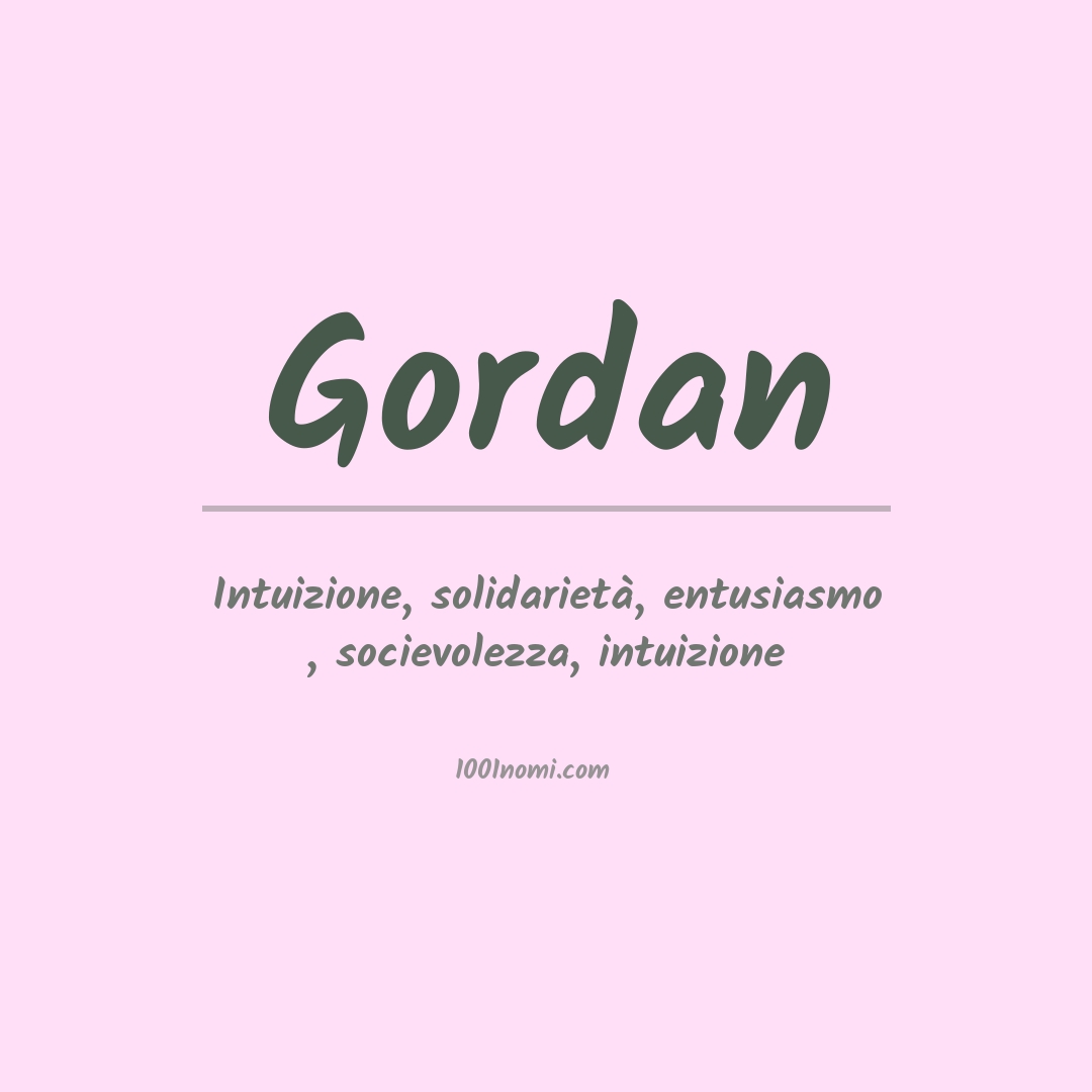 Significato del nome Gordan