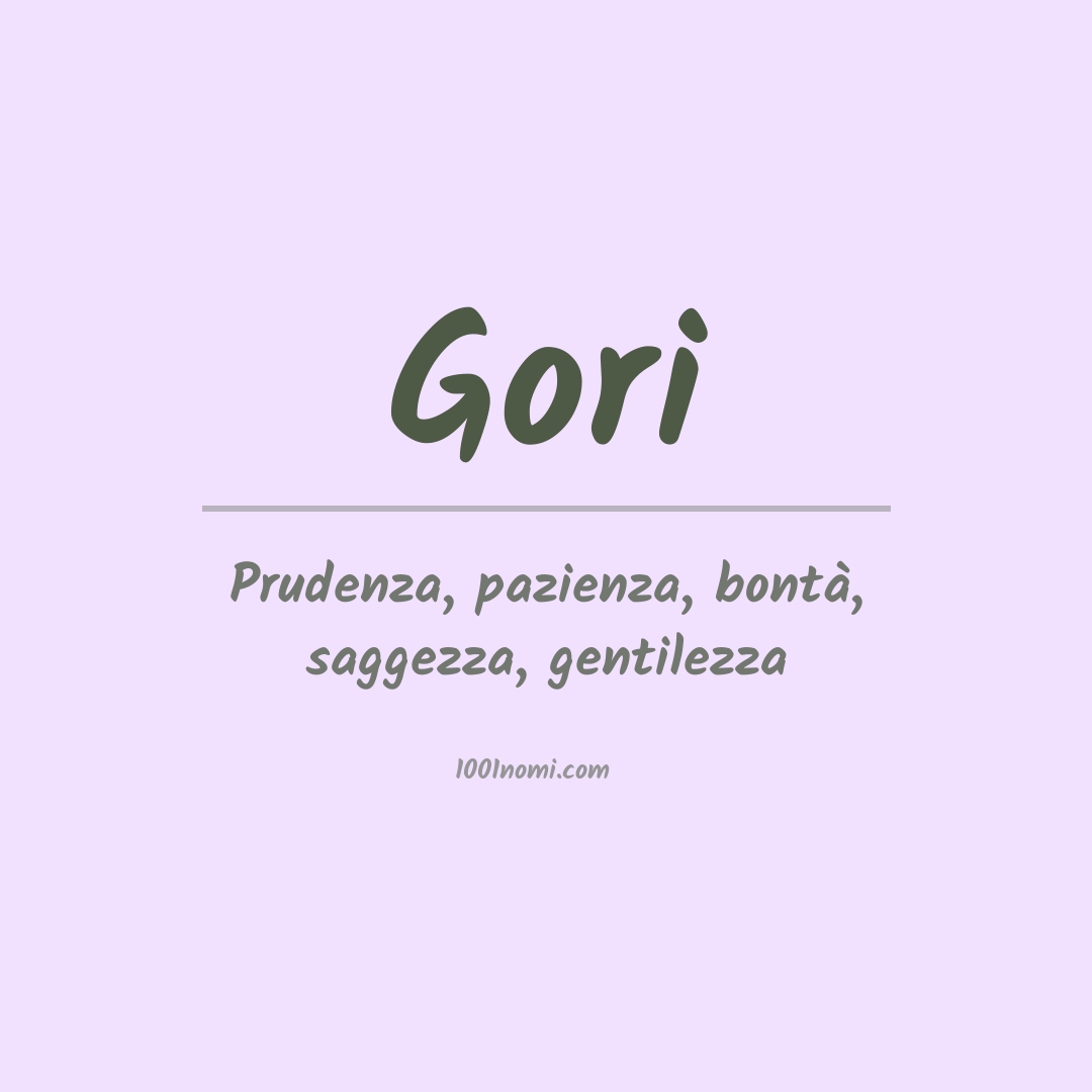 Significato del nome Gori