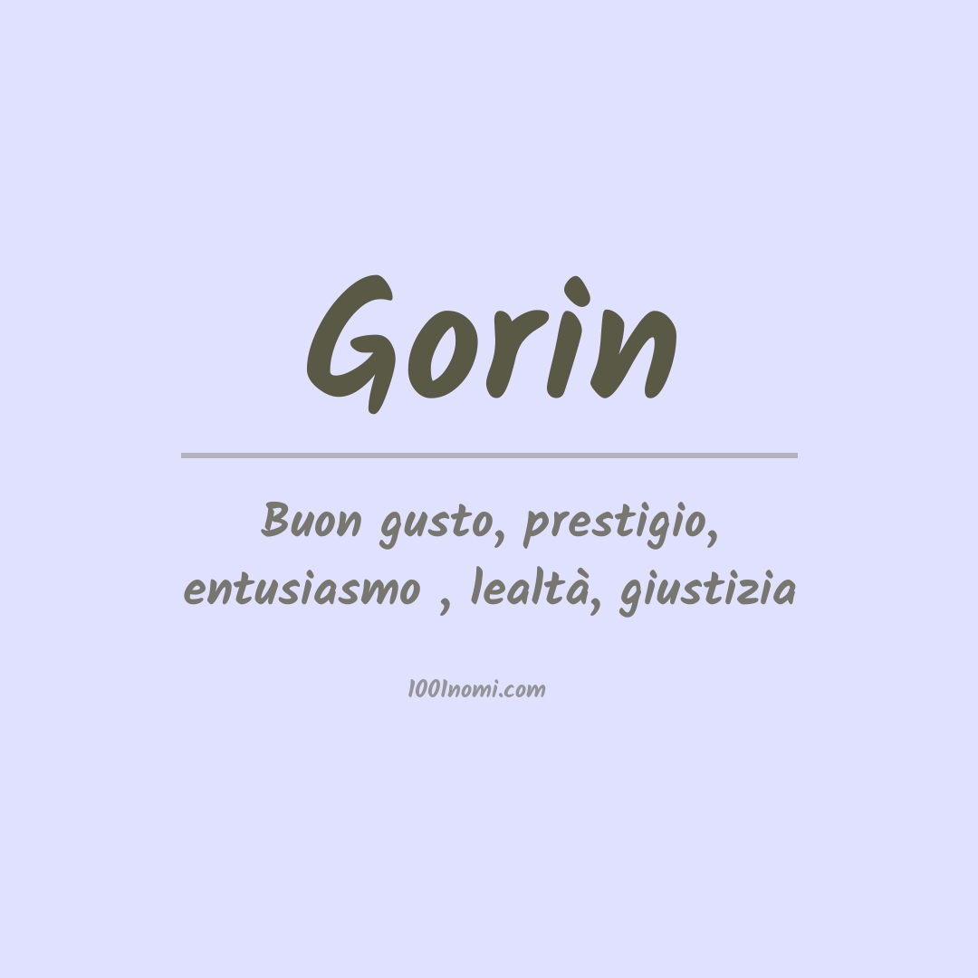 Significato del nome Gorin